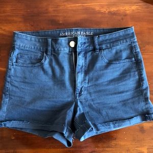 American Eagle denim cutoff high-rise short